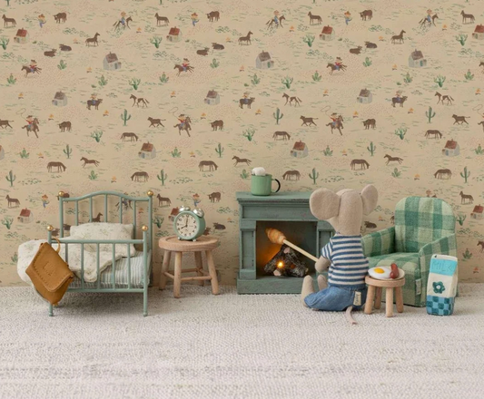 Mouse Fireplace, Blue - Maileg
