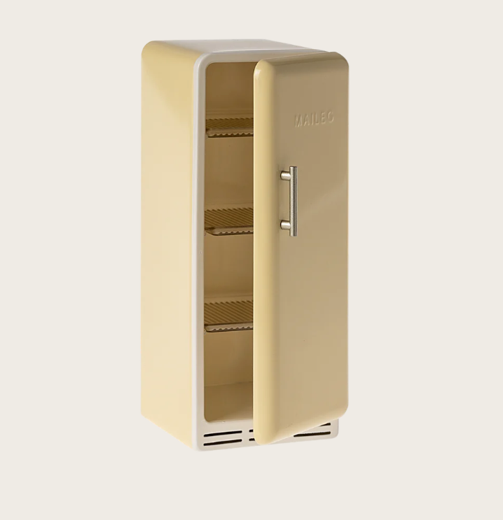 Fridge, Miniature - Yellow, Maileg