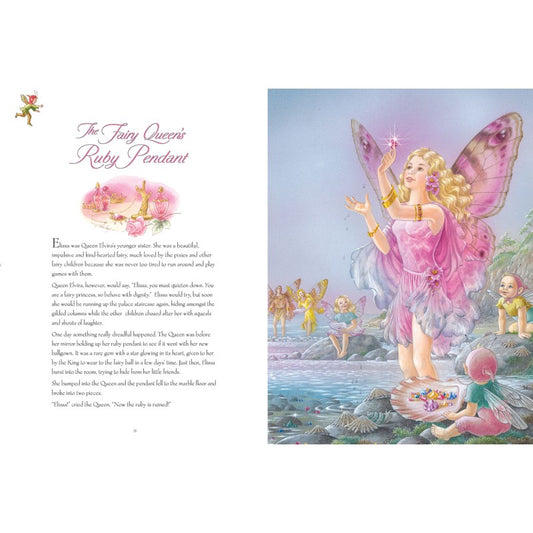 Hardback Fairy Tales Treasury by Shirley Barber featuring lenticular cover with colorful fairy tale illustrations.