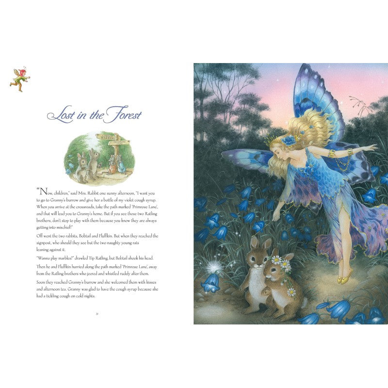 Hardback Fairy Tales Treasury book by Shirley Barber, featuring lenticular cover with colorful fairy tale illustrations.