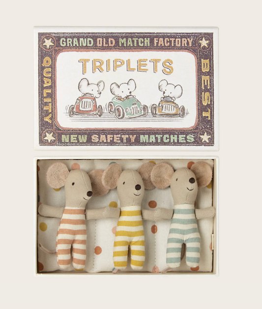 Triplets, Baby Mice in Matchbox - Classic