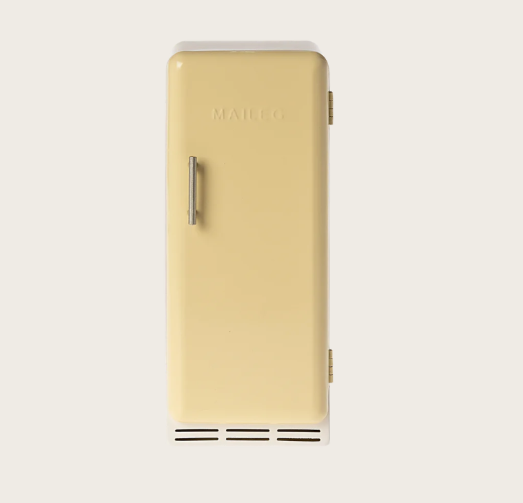 Fridge, Miniature - Yellow, Maileg