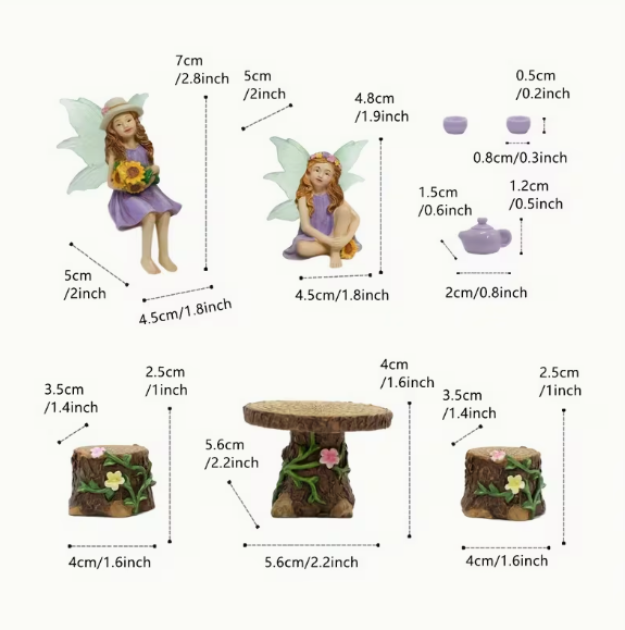Miniature Fairy Tea Party Play Set (Pre-order)