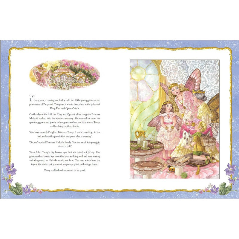 Hardback book titled "All the Jewels of Fairyland" by Shirley Barber, featuring colorful fairy illustrations on the cover.