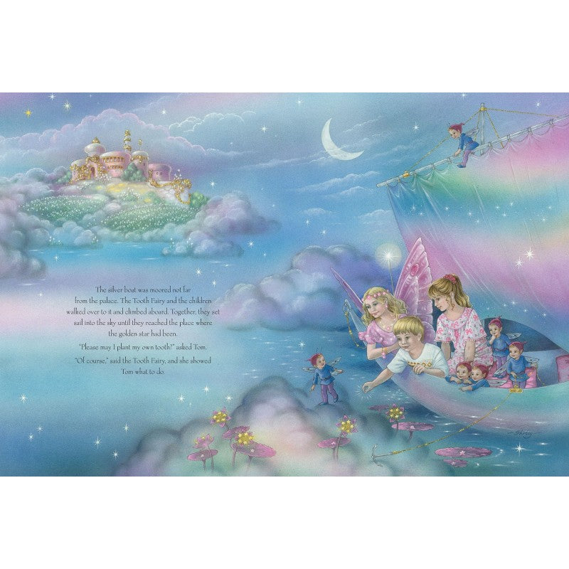 Hardback book titled "The Tooth Fairy" by Shirley Barber showing a whimsical fairy illustration on the cover.
